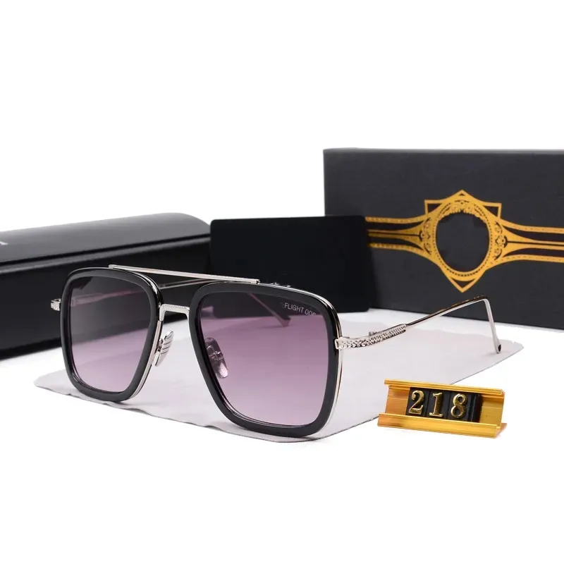 New DITA FLIGHT 006 Tony Stark Iron Style Classic Unisex Sunglasses Men Square Luxury Design Retro Men Women Metal Goggles Eyeglasses with case