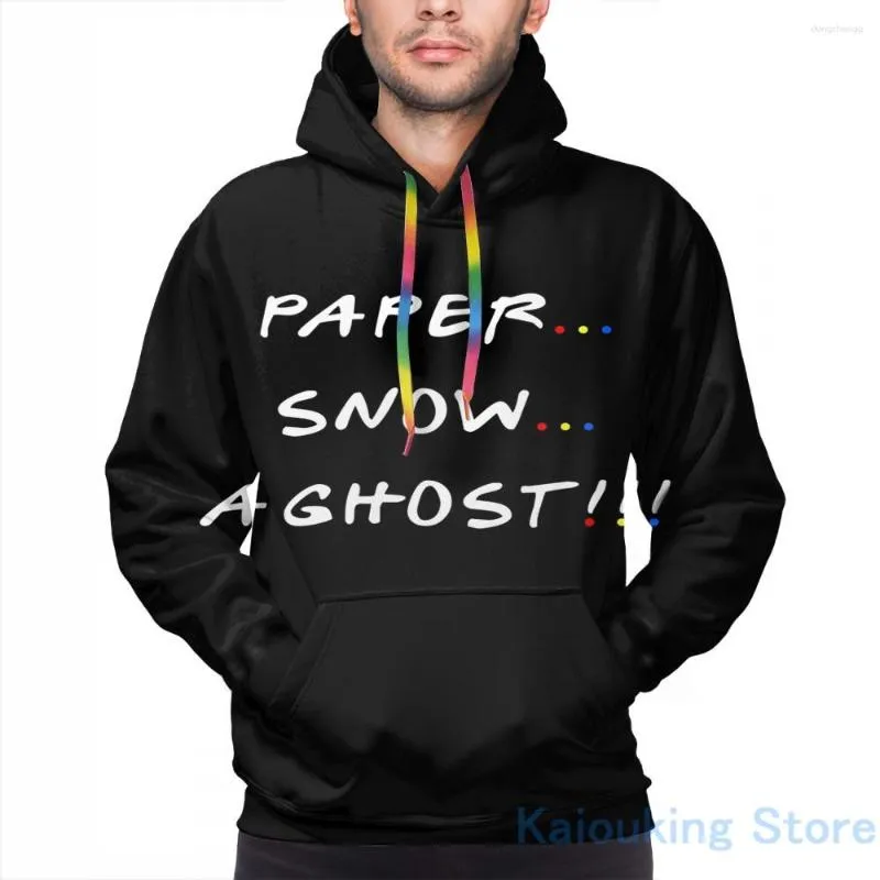 Sweatshirt met capuchon voor mannen voor vrouwen Grappig papier... Sneeuw... Een spook!!! Print casual hoodie streetwear