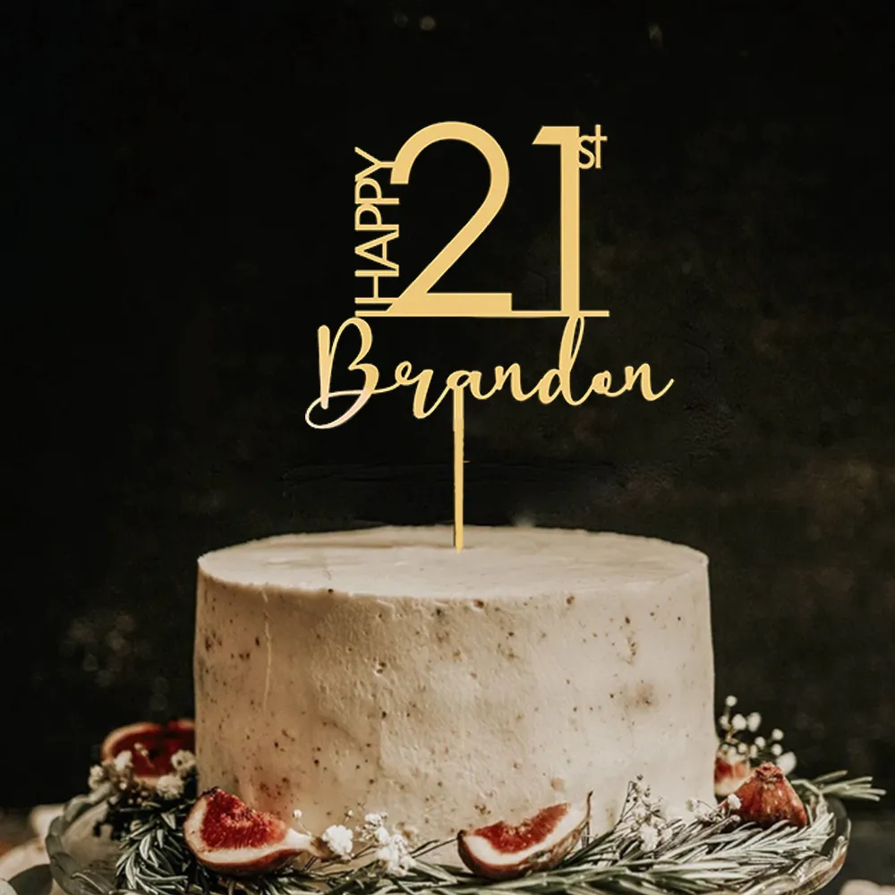 26 A-Z Lettre Gâteau Topper, Acrylique Décoration De Cupcake, Kit
