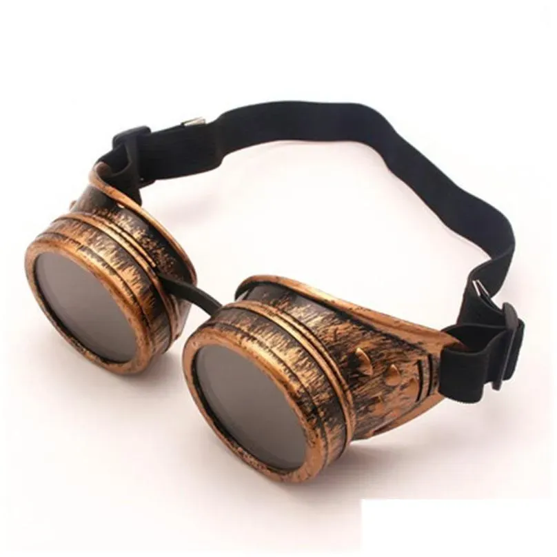 ups unisex gothic vintage victorian party favor style steampunk goggles welding punk gothic glasses cosplay