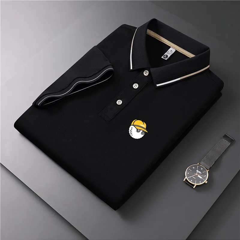Polo da uomo Polo da golf Quickdry Polo da lavoro traspirante Estate Maglietta a maniche corte di alta qualità Malbon Wear Tshirt 230720