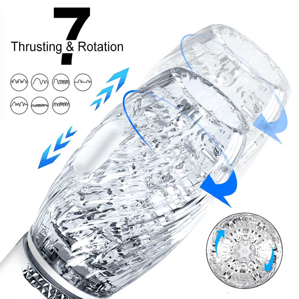 Masturbators Typhoon Automatic Male Masturbator Telescopic Rotation Vibrating Masturbation Cup Sex Toys_voghion.com