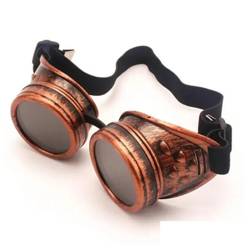 ups unisex gothic vintage victorian party favor style steampunk goggles welding punk gothic glasses cosplay
