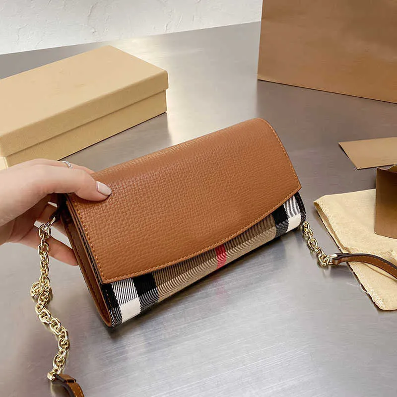 Leather and vintage top check note crossbody bag