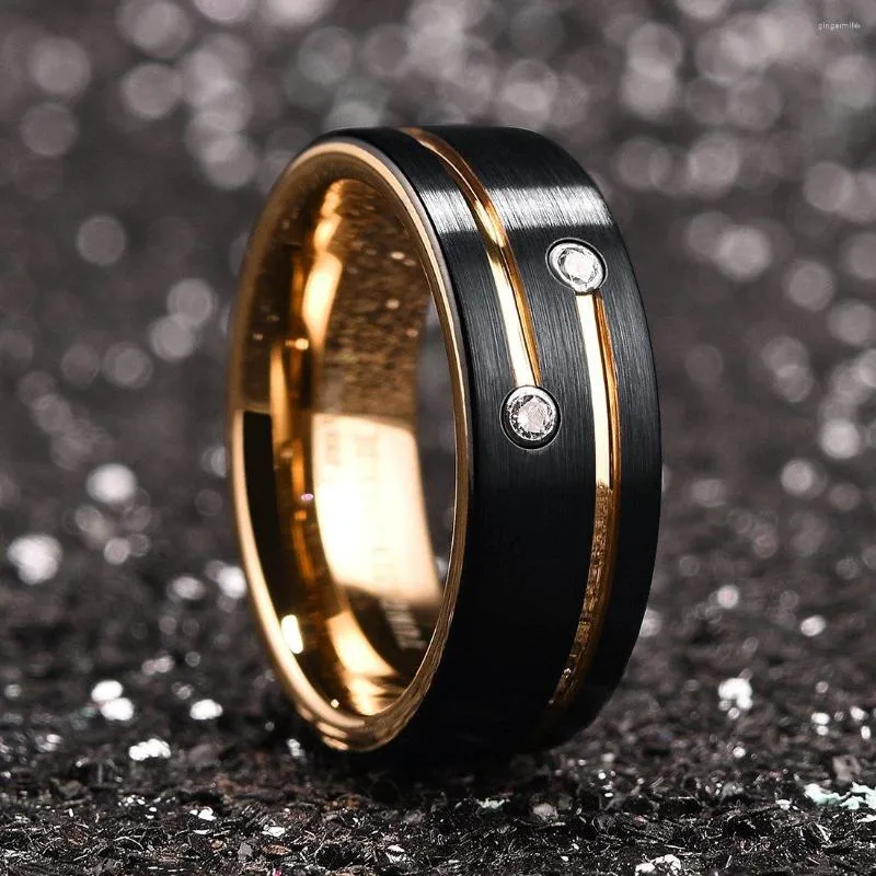 thumbnail image 2 of Men's 8mm Brushed 316L Stainless Steel Wedding Band - 4 Color Options, Sizes 7-12 2 of 5