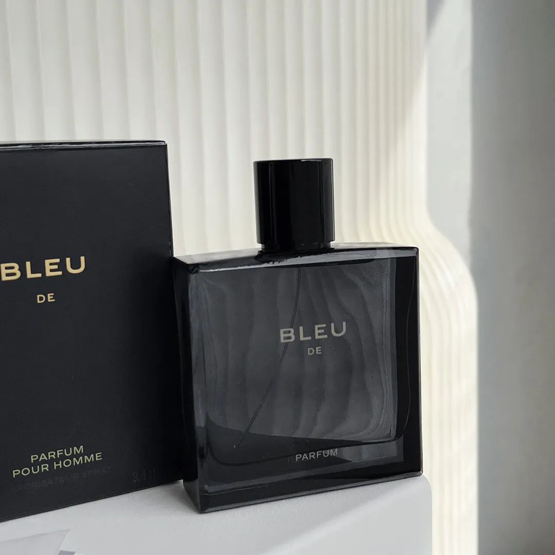 Bezpłatna wysyłka do USA za 3-7 dni Kolonia Oryginalna 1: 1 Bleu 100 ml mężczyzn Sexy Men Perfumes Spray Długie męskie parfume antyperspiranty dla mężczyzn