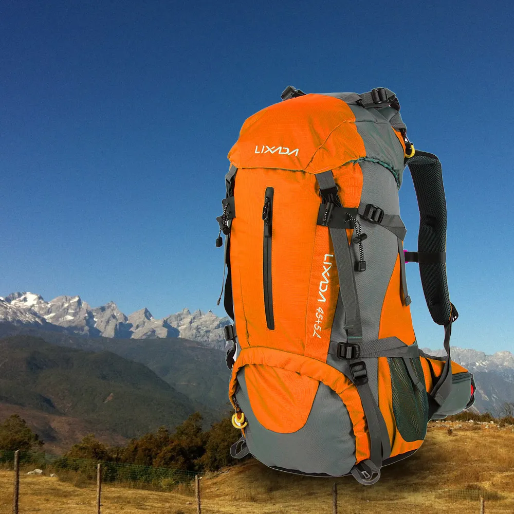 DHgate Lixada 50L Water Resistant Hiking Backpack with Rain Cover for Outdoor Camping Sports Sports Outdoors
