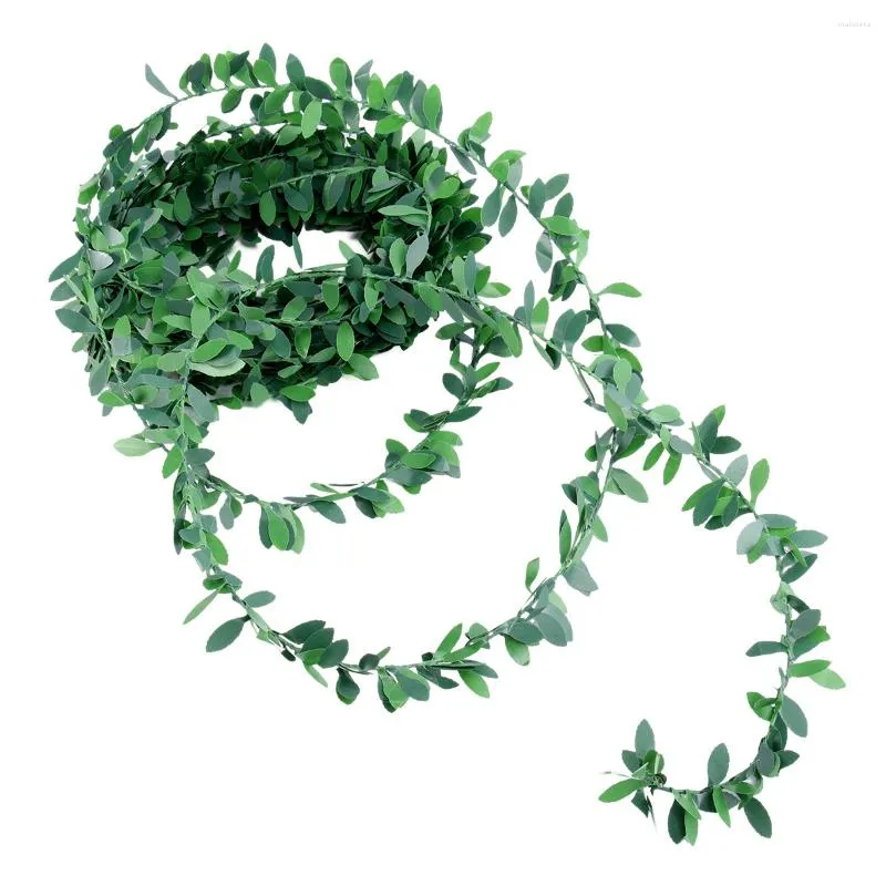 Декоративные цветы искусственная зелень гирлянда зеленые листья смоделированные виноградные лозы для свадебной вечеринки Двойной крытые растения (