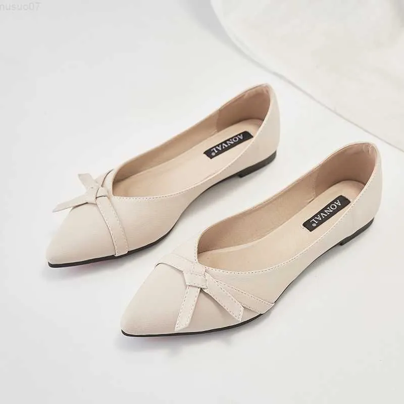 Dress Shoes Women Flats White Beige Flat Heel Shoes for Ladies Leather Soft Sole Foldable Flats for Women Small Size 31 32 33 34 Big Size 44 L230721