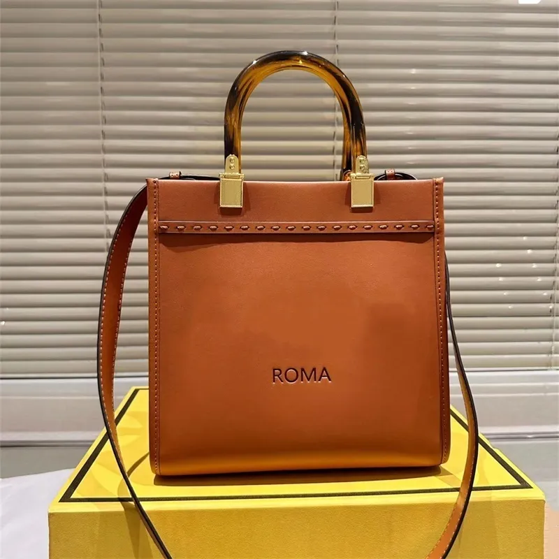 2023 Woman Sun Shine Bags bolsa de grife bolsa de ombro único bolsa pequena bolsa de mão Emboss Letter Leather 5A Quality