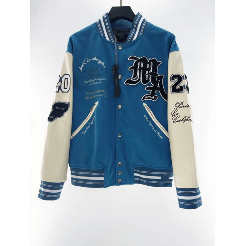 Designer de coton unisexe vestes bomber femmes varsity Baseball Hip Hop Harajuku Lettre Patchwork Cuir tianma broderie Streetwear Manteaux