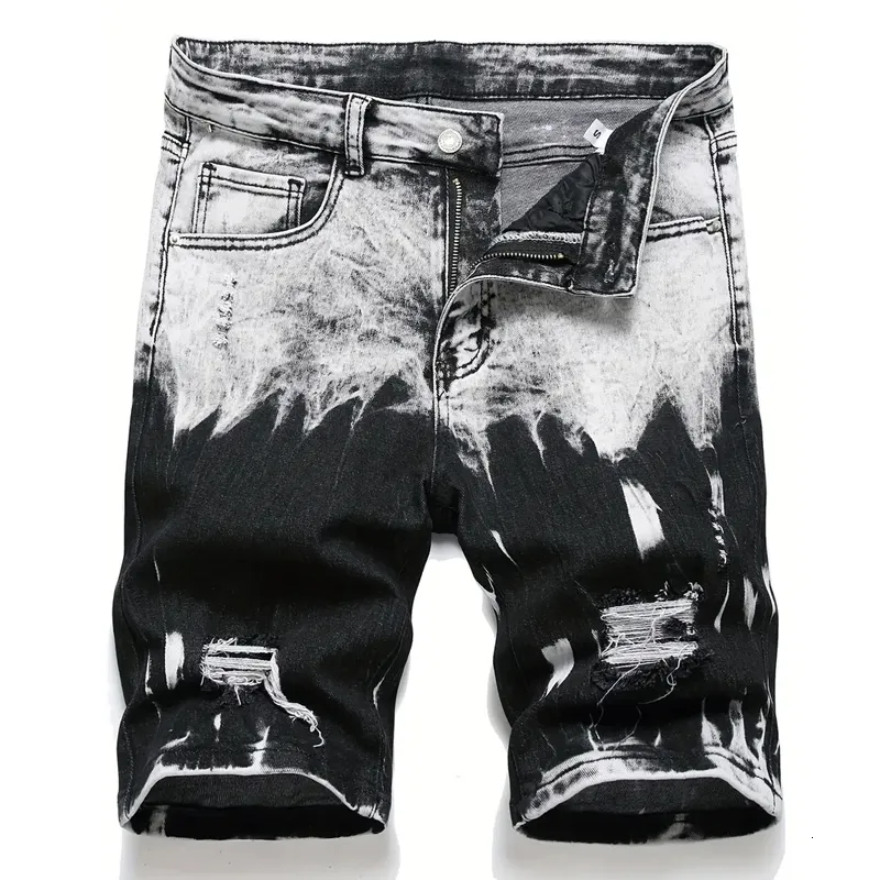 Shorts pour hommes été Slim Stretch hommes Jeans courts à la mode rétro Do Design Denim Shorts Streetwear 98% coton Cargo Shorts mâle 230720