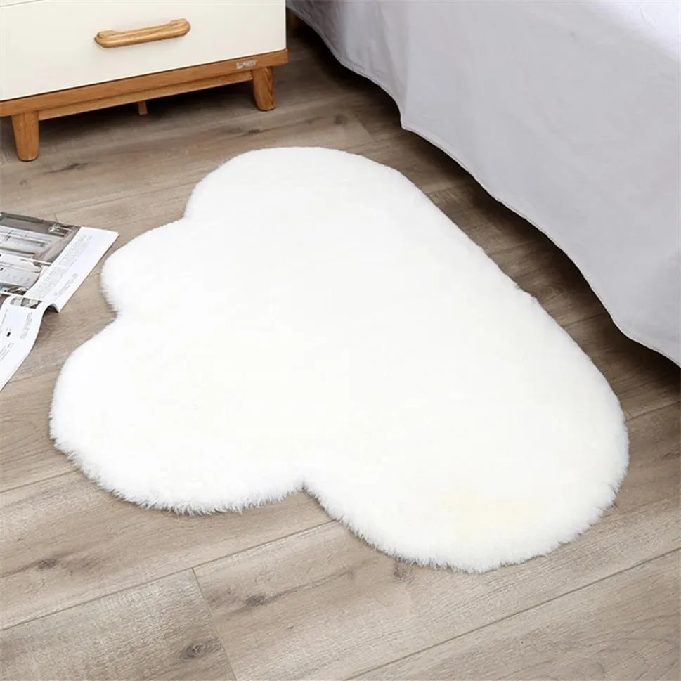 70x90cm Nuage Forme Tapis Tapis Tapis pour Salon Décor Fausse Fourrure Tapis Enfants Chambre Shaggy Tapis Tapis Moderne 201225229B