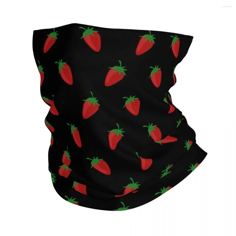 Sciarpe Fragole Frutta Rosso colorato Bandana Scaldacollo Stampato Passamontagna Maschera Sciarpa Fascia calda Escursionismo Unisex Adulto Per tutte le stagioni