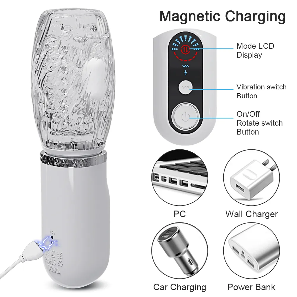 Masturbators Typhoon Automatic Male Masturbator Telescopic Rotation Vibrating Masturbation Cup Sex Toys_voghion.com