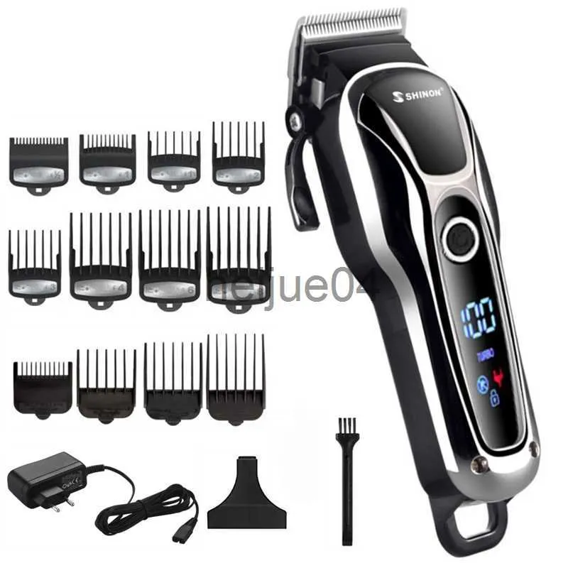 Clippers Trimmers Cordcordless Professional Hair Clipper Electric Hair Trimmer For Men Beard Hair Cutting Hine Barber Haircut Laddningsbar x0728