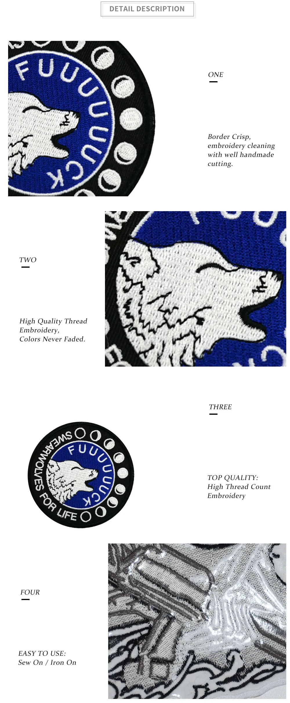 Cinvo 30 Pieces Iron On Patches Large Size Chenille Repair Patches