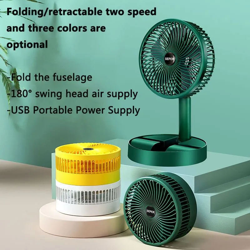 6-Inch Rechargeable Small Desk Fan, Portable Battery-Operated USB Table - View #10