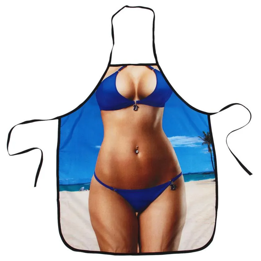 Sexy Kitchen Apron Funny Creative Cooking Aprons for Men Women Girlfirend Boyfriend Christmas Birthday Gifts Beach Bikini283j