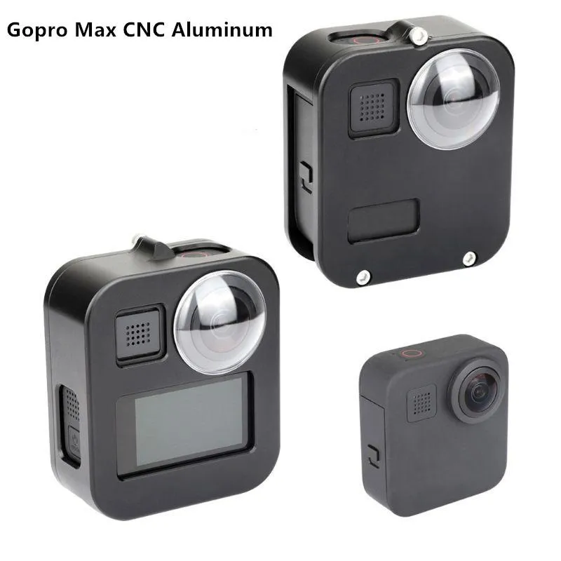 Filters Housing Shell Case Cover for Gopro Max Cnc Aluminum Alloy Protective Cage with Lens Cap for Gopro Max