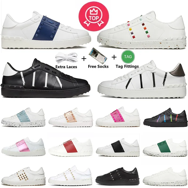 Valentino garavani Open sneakers mocassins sneakers chaussures habillées hommes femmes cuir respirant Open Outdoor Sport