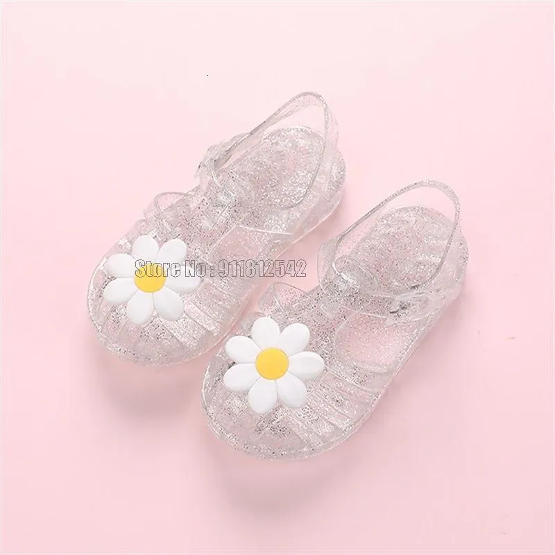 Sandalen Sommer Kinder Gelee Prinzessin Süße Blumen Mädchen Kleinkinder Baby Atmungsaktive Hohle Schuhe 230720