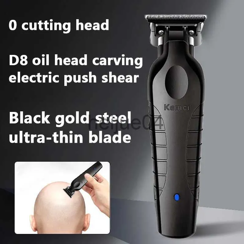 Kemei 2299 Barber Cordless Hair Trimmer 0mm Zero Gapped Carving Clipper  Detailer Professional Electric Finish Cutting Machine