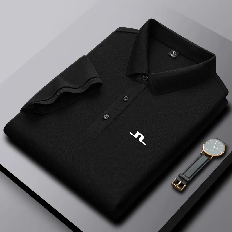 Polos Bawełniany krótkie koszulka koszulka biznesowa Polo Jersey Top 2023 Summer Cloth J Lindberg 230720