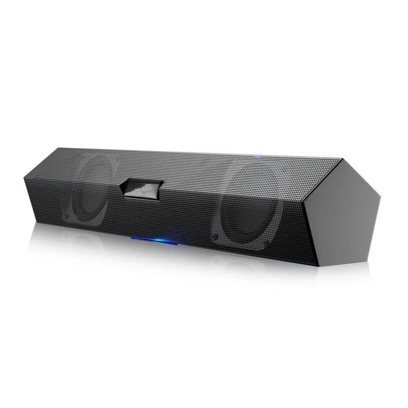 Soundbar Subwoof Bar Luidsprekers Computer Desktop PC Soundbars Computers Stereo Soundbars met blauwe lichten293K