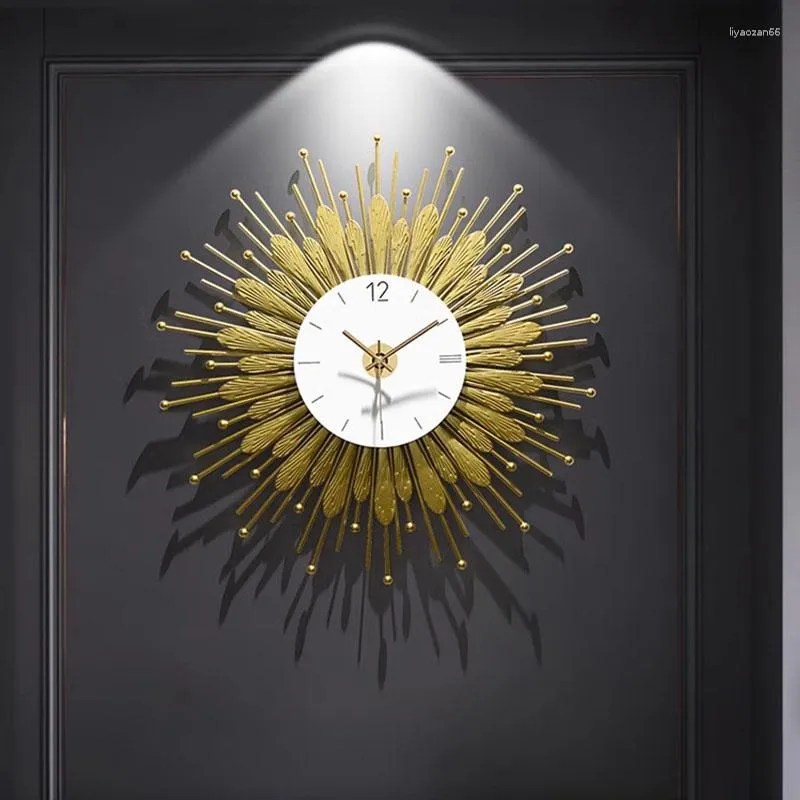 Väggklockor lyxig stor digital mekanism modern minimalistisk restaurang vardagsrum nordiska reloj de pared ornament hem dekor