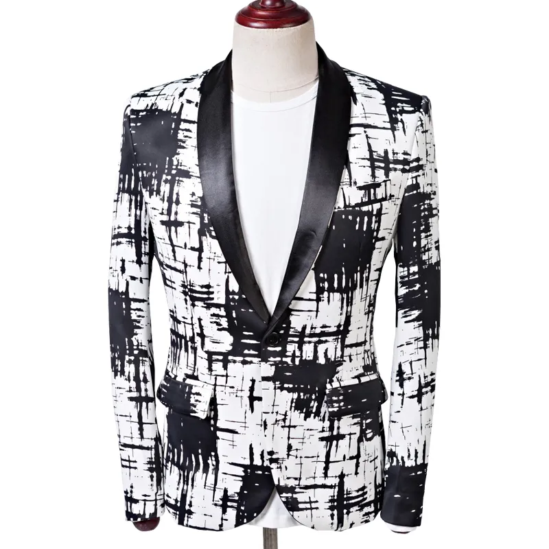 Мужские костюмы Blazers Blazer Fashion Splash Print