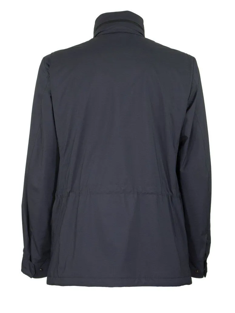 남성 재킷 로로 피아나 가을 지퍼 긴 소매 네이비 블루 재킷 캐주얼 코트