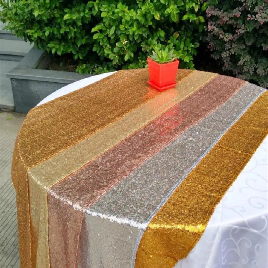 Ładny stołowy tkanina kwadratowa okładka stołowa długie na przyjęcie weselne stoły do ​​dekoracji cekiny stół stołowy ślub ślubny domek texiL2800