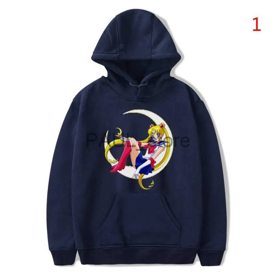 Herrtröjor tröjor Japan anime s-sailors måntryckade hoodies unisex tröjor avslappnad långärmad hoodie pullover fan utomhus tröjor x0720