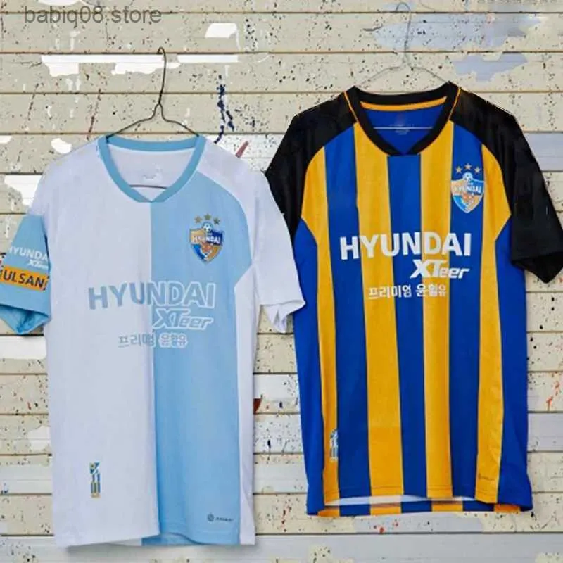 Hayranlar Tees 2023 24 Korea Ulsan Hyundai Mens Futbol Formaları Martin Adam UM Won-Sang Ev Uzak Futbol Gömlekleri Kısa Kol Üniformaları T230720