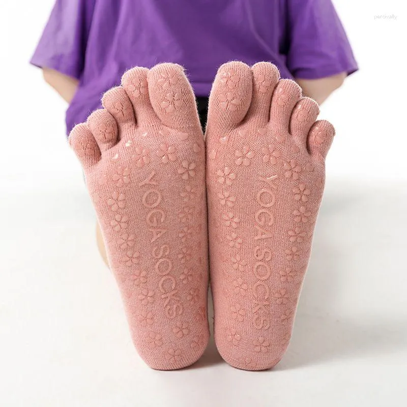 Спортивные носки женская йога против скольжения Профессиональные Pure Cotton Fingers для начинающих