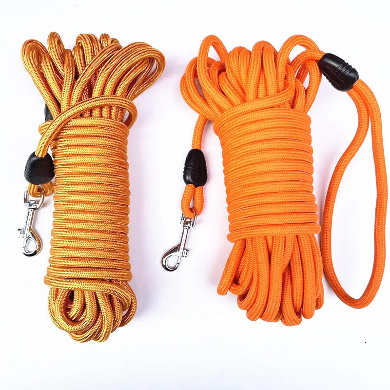 Dog Collars Leashes 5M10M15M Long Rope TrainingLeashヘビーデューティナイロンリコールペット追跡ライン