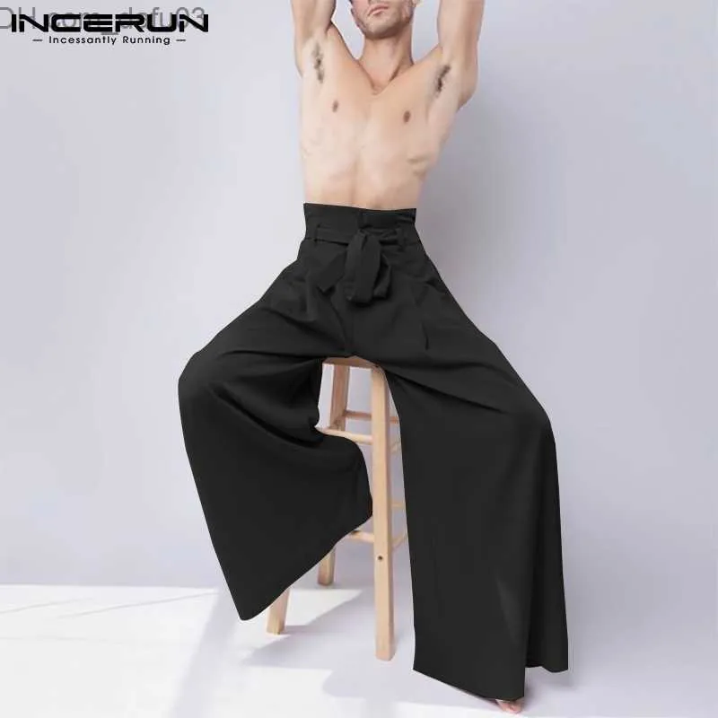 Men's Pants Men's pants 2023 Jogger lace solid street clothing wide leg Trousers loose fitting high waist casual pants Hombre S-5XL Z230721