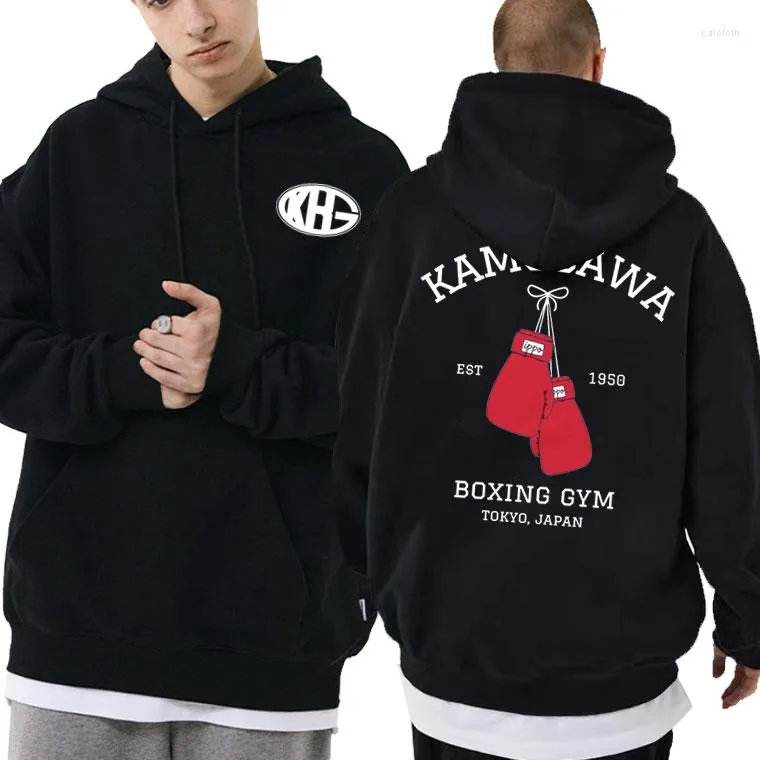 Mannen Hoodies Manga Mannen Vrouwen Harajuku Sweatshirt Mannelijke Streetwear Kamogawa Boxing Gym KGB Sportkleding mannen Anime Hajime Geen Ippo Hoodie