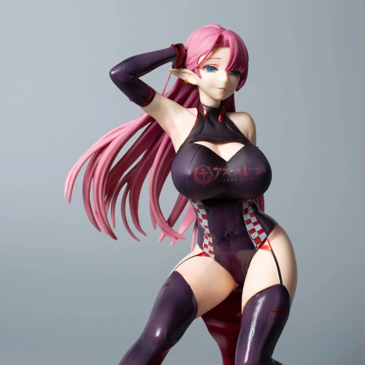 Gooyeh Azur Lane Figura de Anime HMS Duke of York Sentado Pose Racing Mujer Figura PVC Estatua Modelo Ornamento Coleccionista Regalo 32 cm