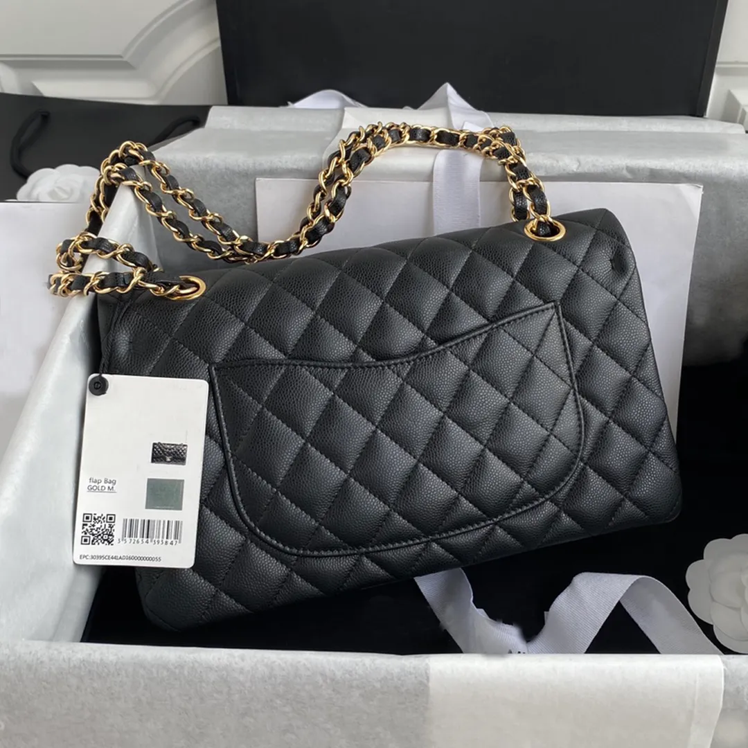 Luxury Designer Flap Purse With Imported Caviar Leather Crossbody 25.5cm High Imitation Chala Handbags In Box From Peanut bag srore 305.5 DHgate.Com