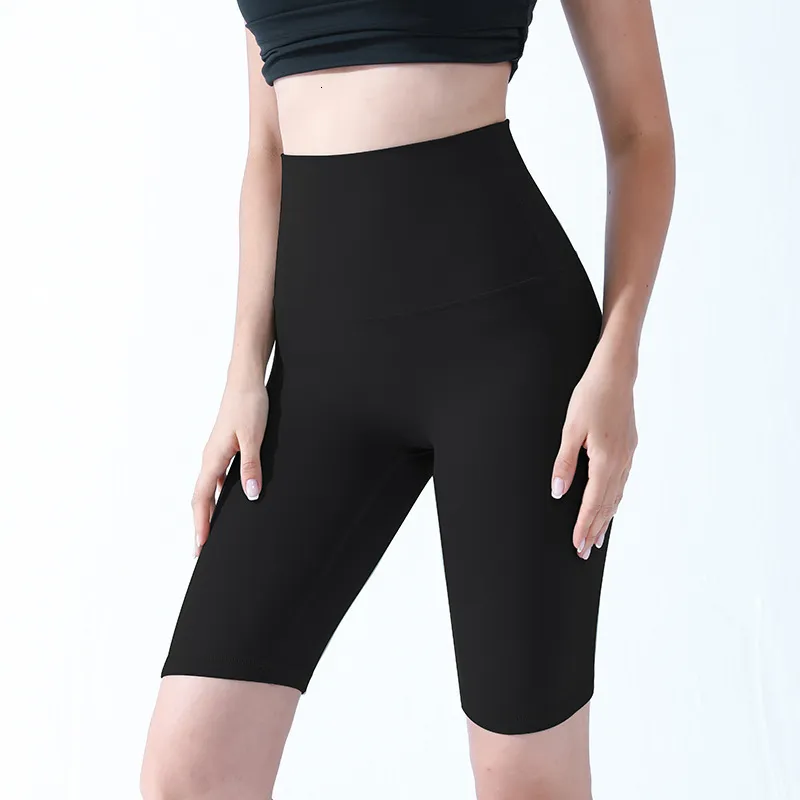 Shorts pour femmes printemps et été Tlinefree couleur unie Yoga Fivepoint pantalon serré élastique exercice Fitness 230720