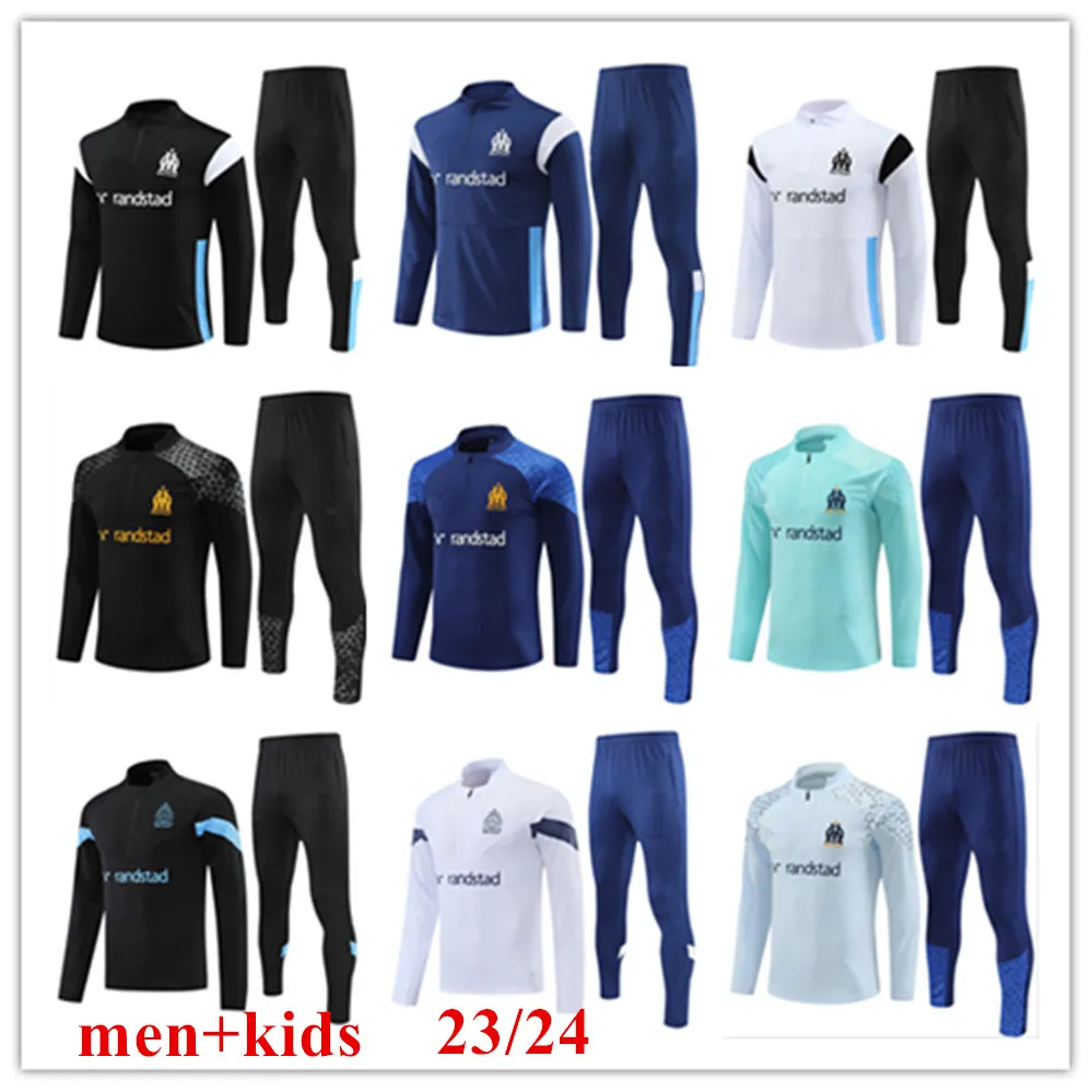 22 23 24 Marseilles soccer tracksuits MILIK PAYET survetement jacket 2023 Training suit veste maillot de foot Olympique OM men kids tracksuit football jogging