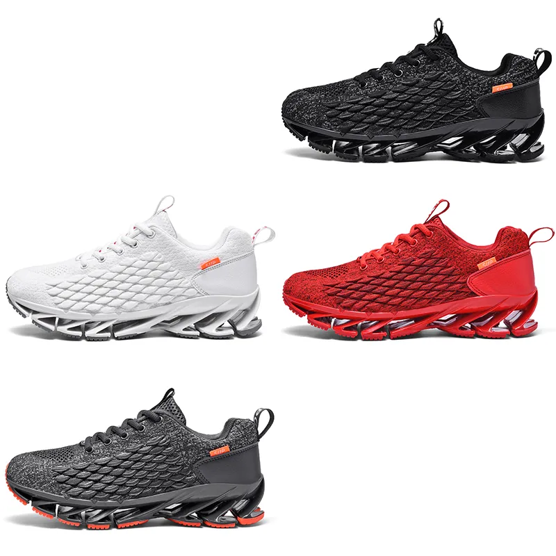 2023 Flying woven fish scale blade running shoes men black red grey white outdoor for all terrains