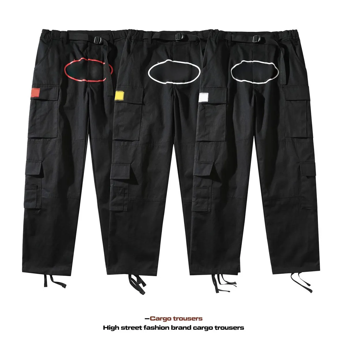 Pantalones cargo para hombres Pantalon Minus Two Cargos Pantalones de diseñador Ropa de calle Hip Hop Pantalón estampado Militar Retro Multi bolsillos Straight520 S