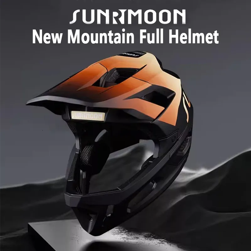 Utomhus Eyewear Sunrimoon Cycling Helmet MTB Professional Full Face Bike For Adult Thicked Security Protection Accessories 230721