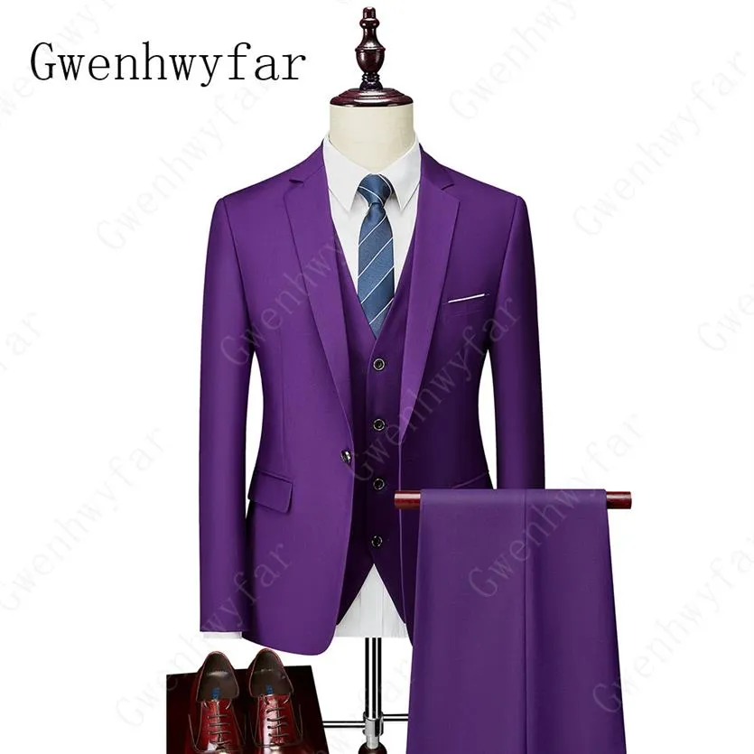 Gwenhwyfar Tide Hommes Coloré Costumes De Mariage De Mode Plus La Taille S-5XL Jaune Rose Vert Bleu Violet Costumes Veste Pantalon Gilet 3 Pièces 231w