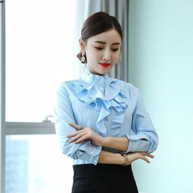 Long Sleeve O-Neck Blouse Women Blusas Mujer De Moda 2023 Casual Chiffon  White Blouse Shirt Women Tops Blusa - China Blouse and Tops price