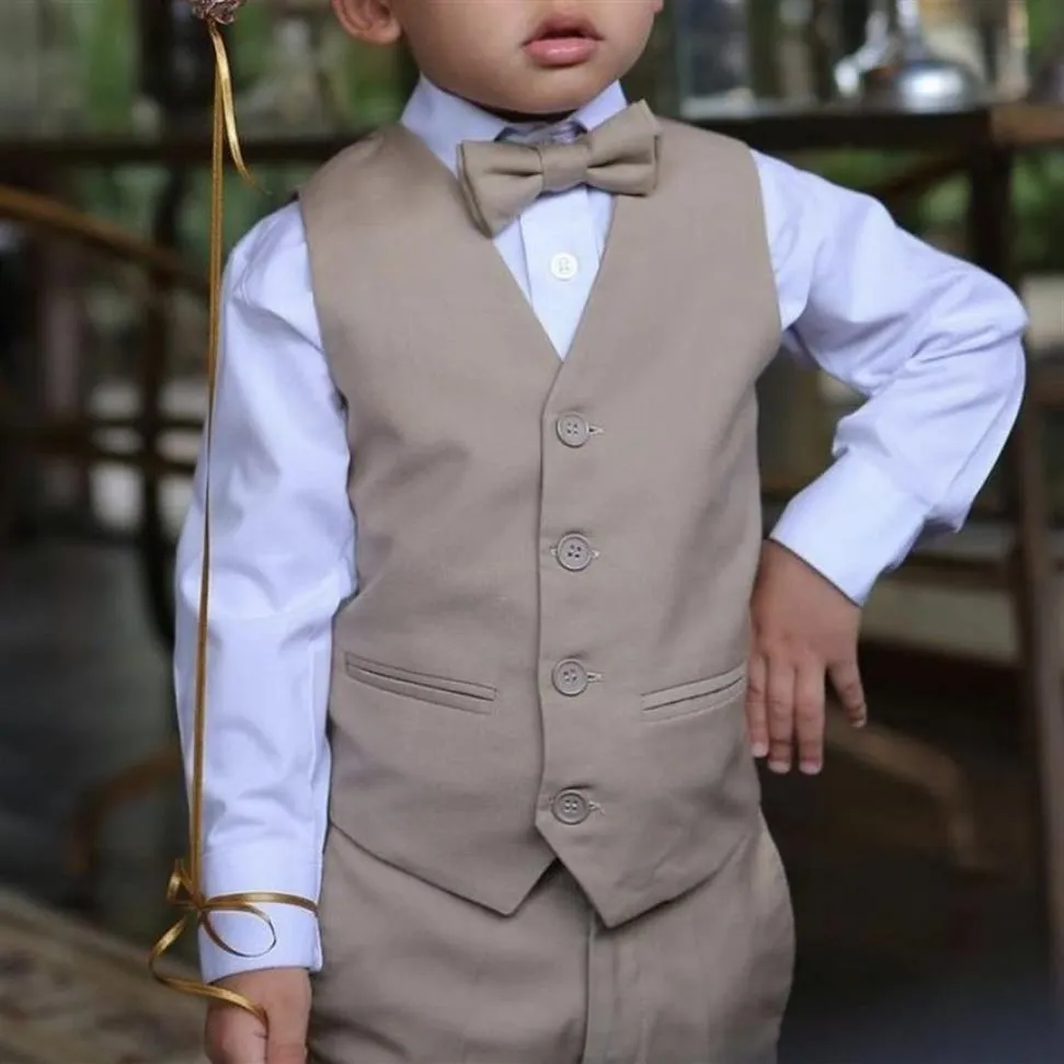Ringträger Jungen formelle Verschleiß -Westehose für Tuxedos Kinder Kleidung für Hochzeitsfeier Kids Anzug Boy Set Weste Hosen BOD292R