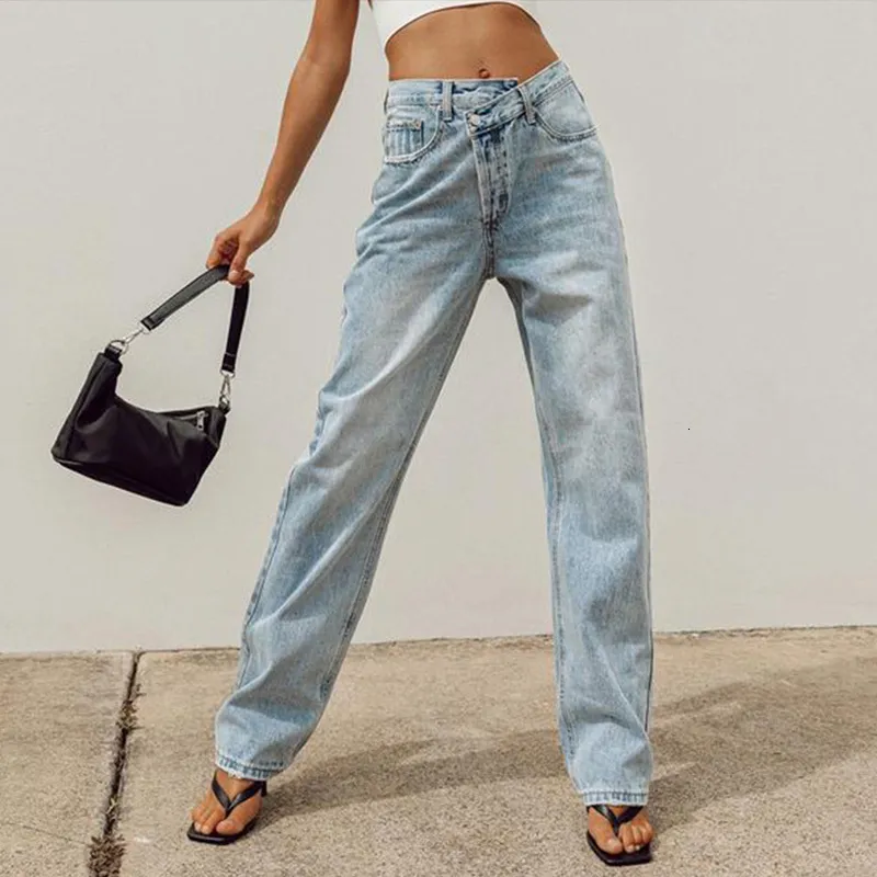 Kvinnors jeans vintage mamma hög midja i full längd baggy raka byxor höst mode casual odefinied löst denim byxor 230720